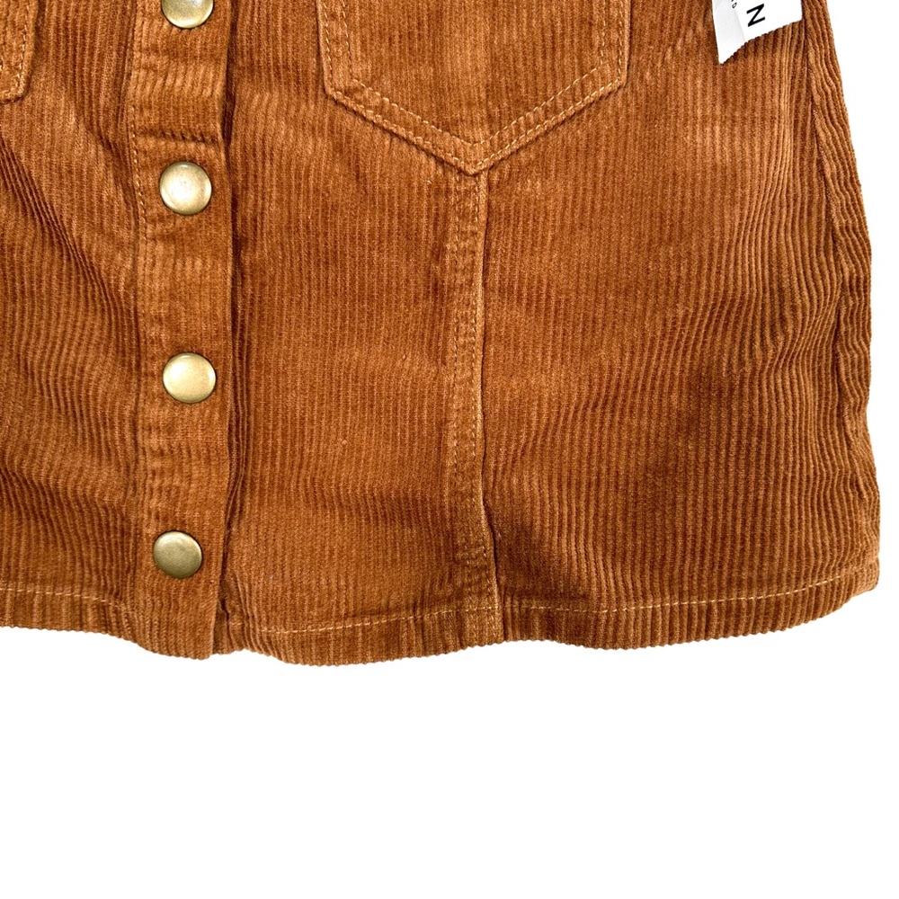 NWT Kendall & Kylie Brown Corduroy Mini Skirt - Picture 7 of 7